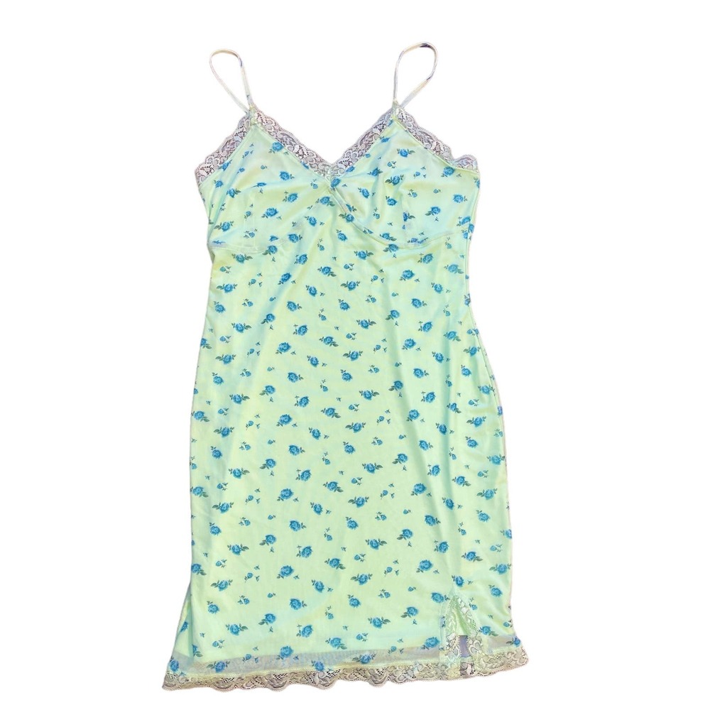 Lacey green floral slip fairy dress